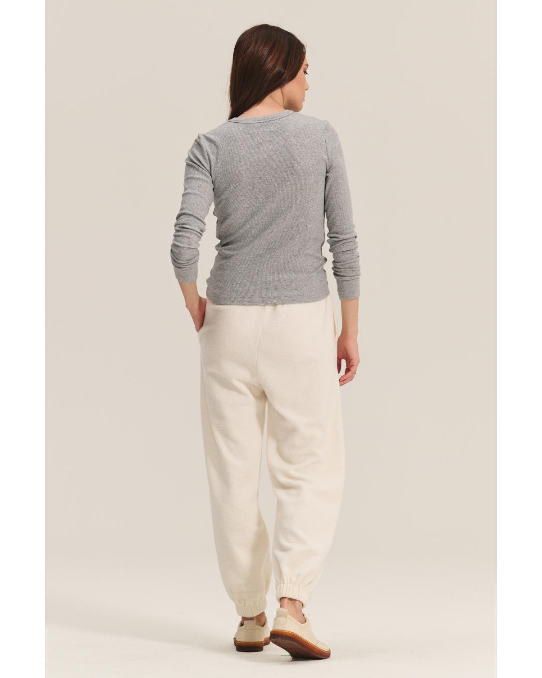 cream barrel pant