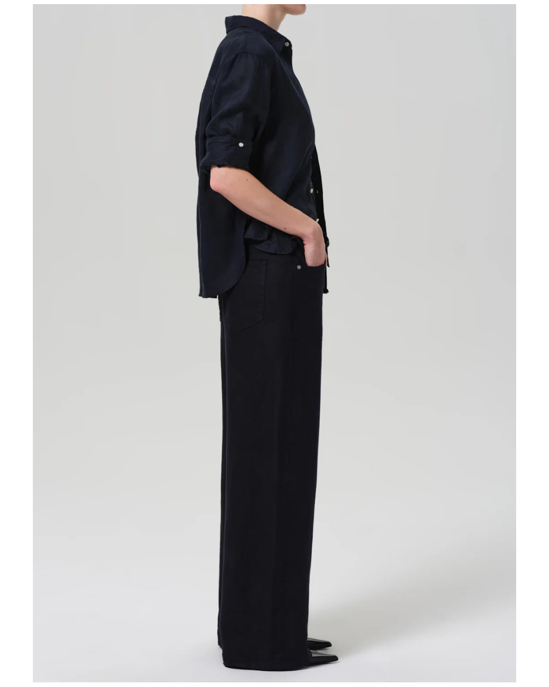 linen drawstring baggy pant