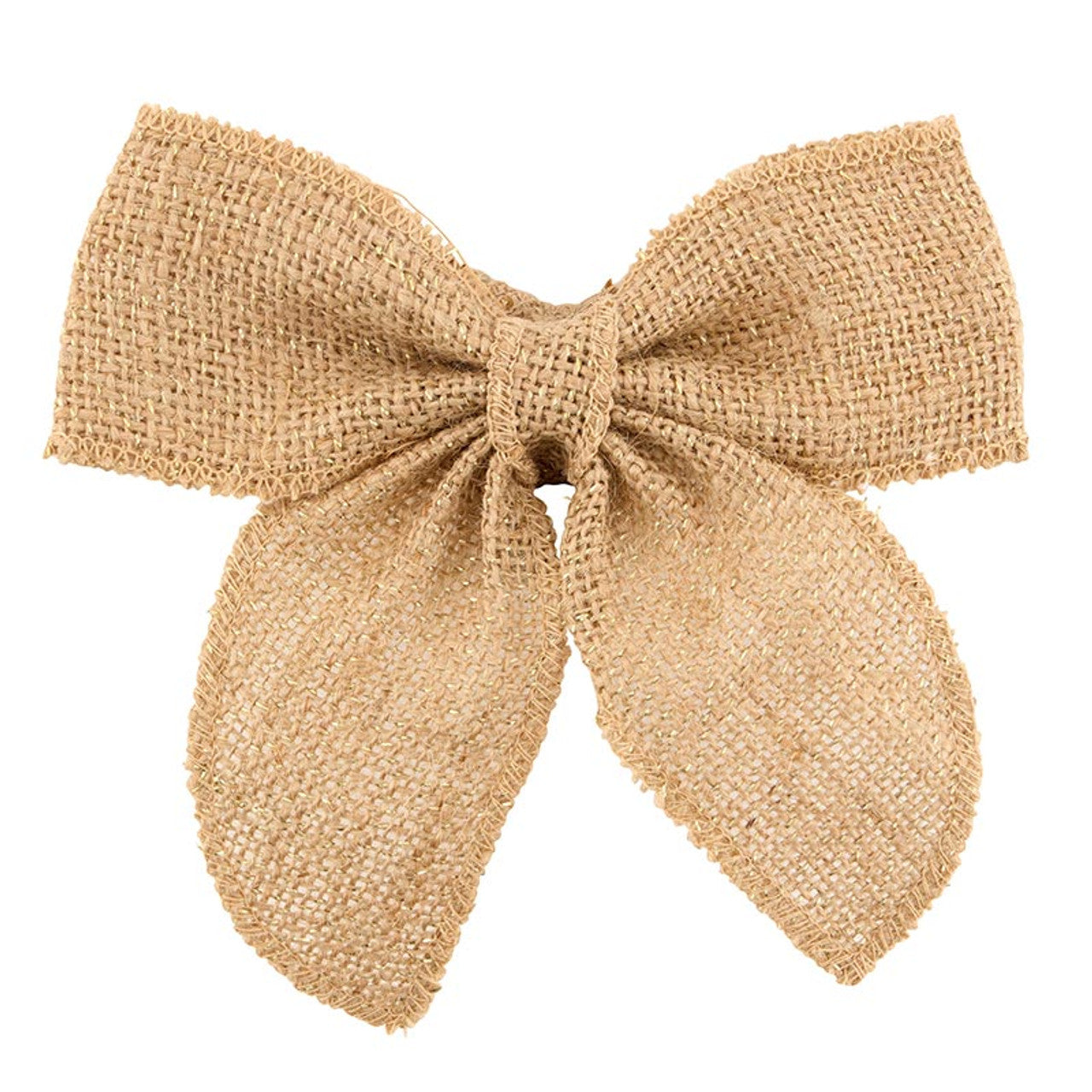 burlap bow for a bottle of wine