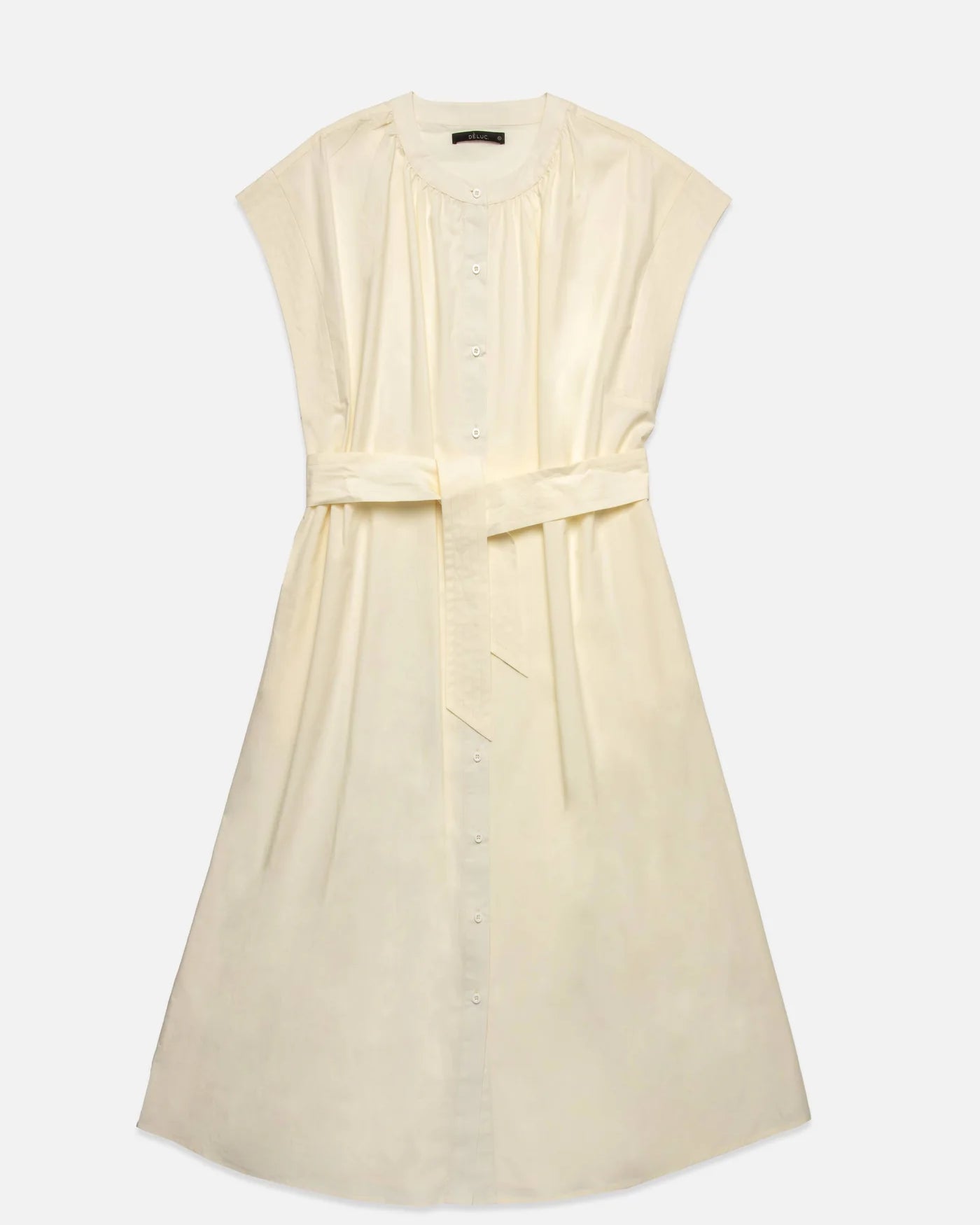 midi dress in butter yellow