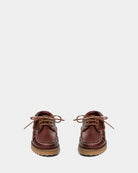 brown leather loafers