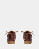 brown leather loafers