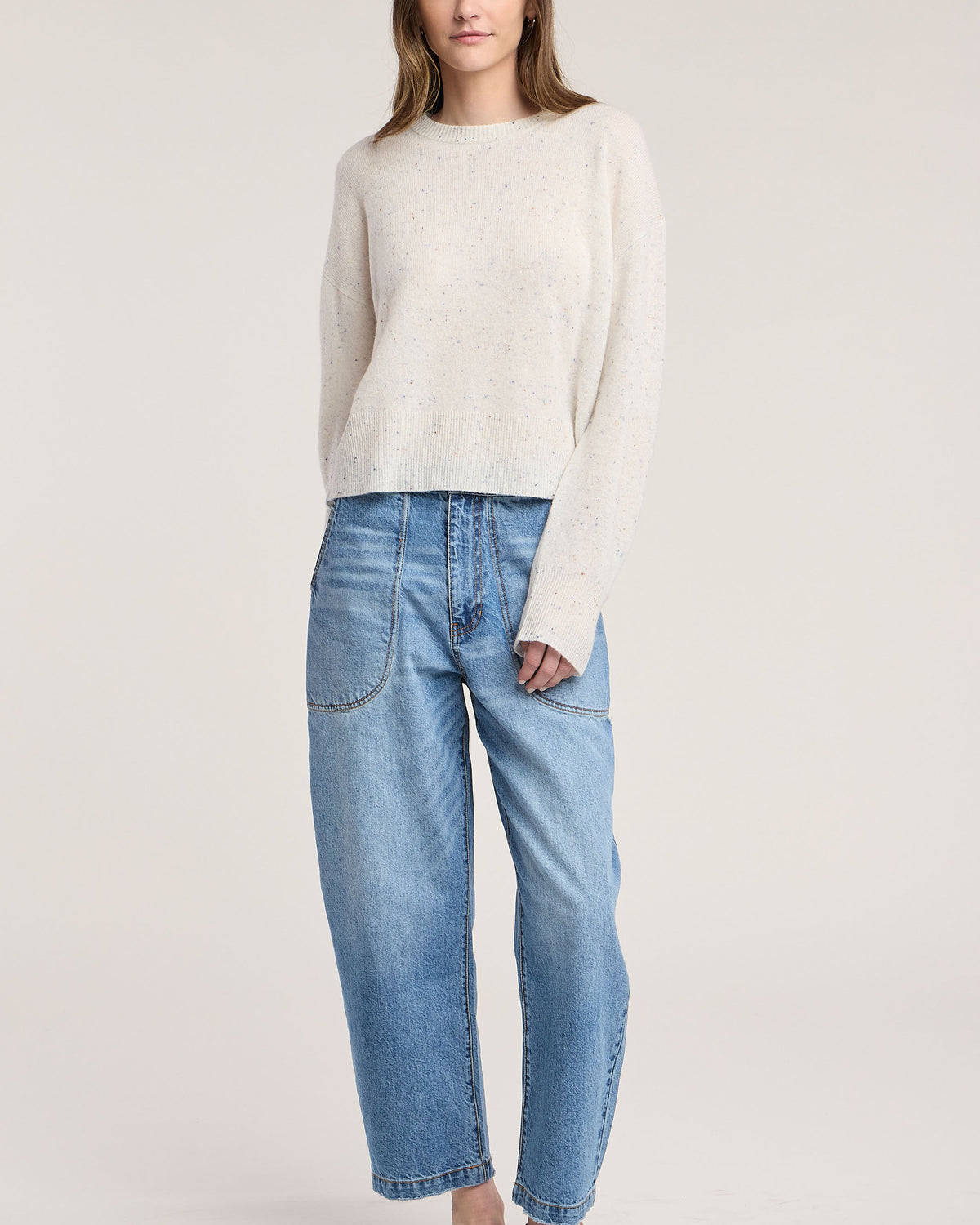 white long sleeve sweater
