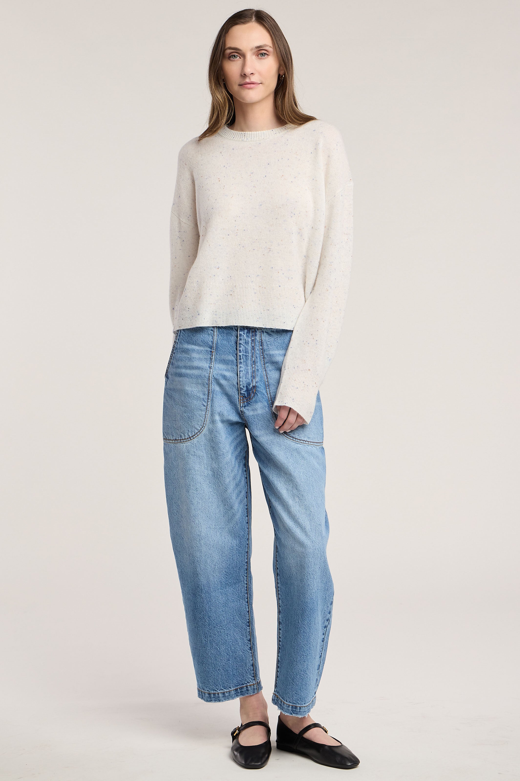 white long sleeve sweater