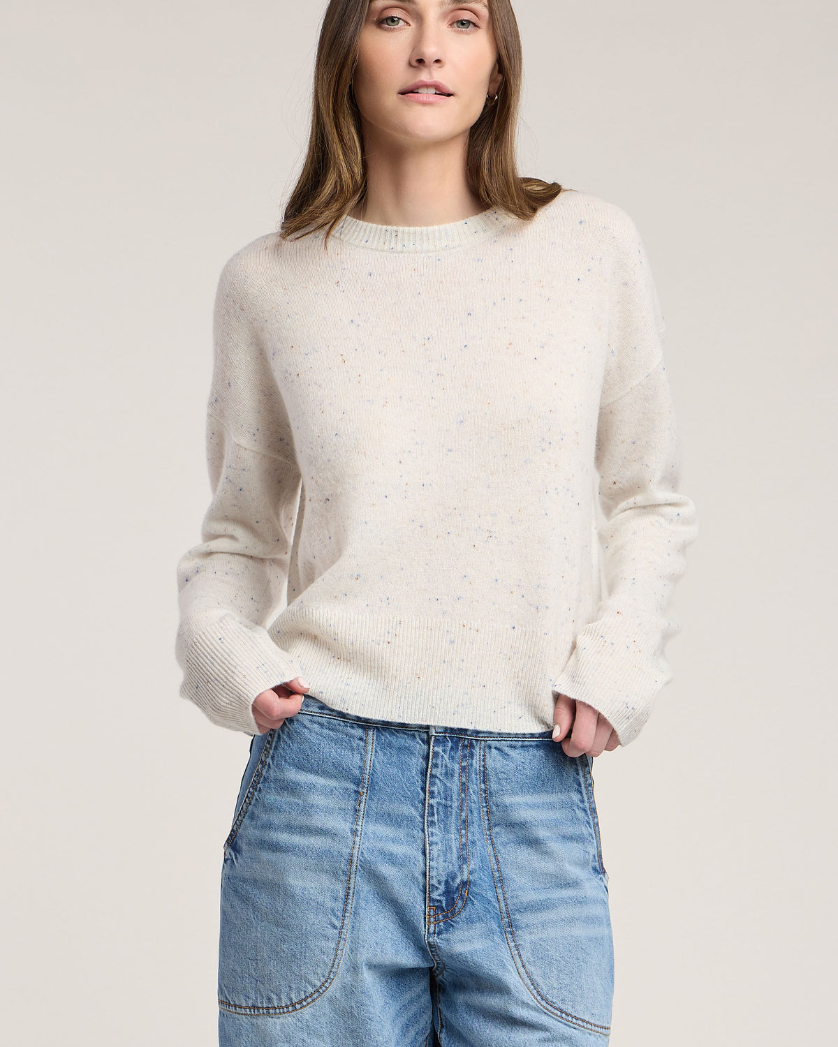 white long sleeve sweater