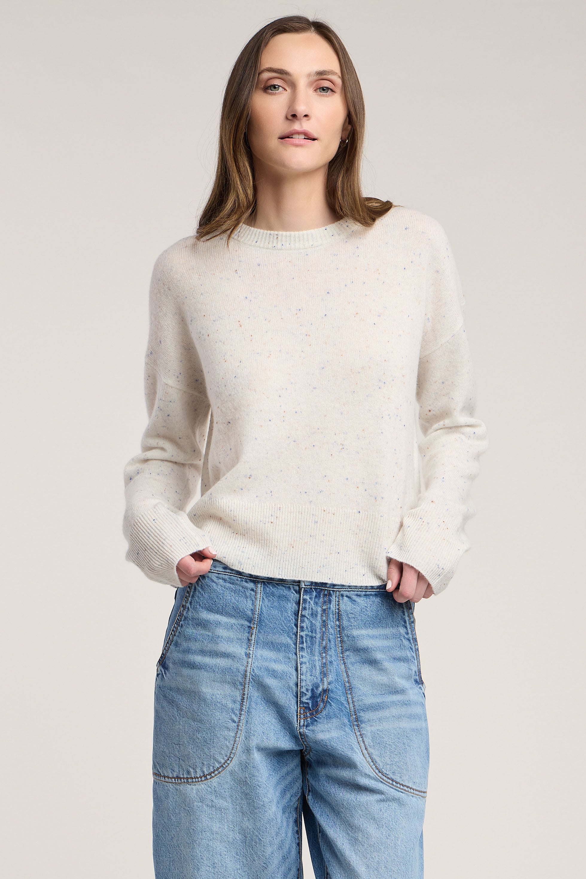 white long sleeve sweater