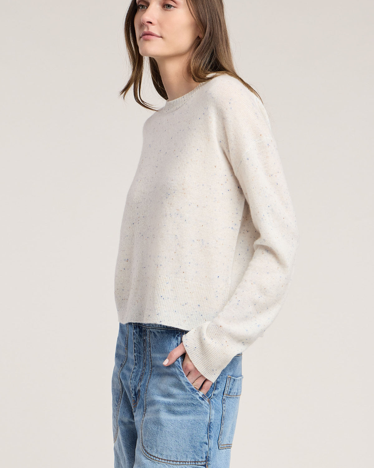 white long sleeve sweater