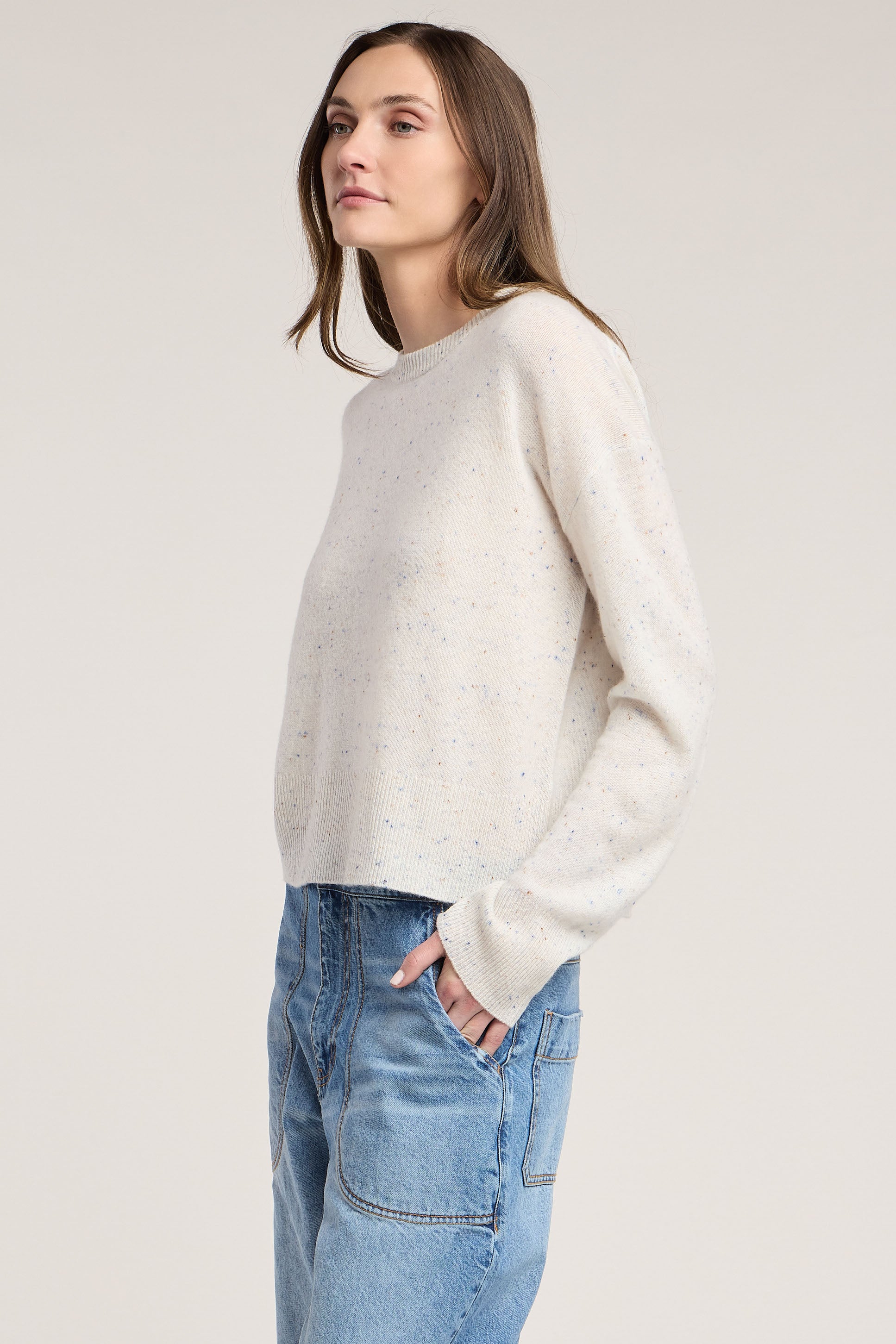 white long sleeve sweater