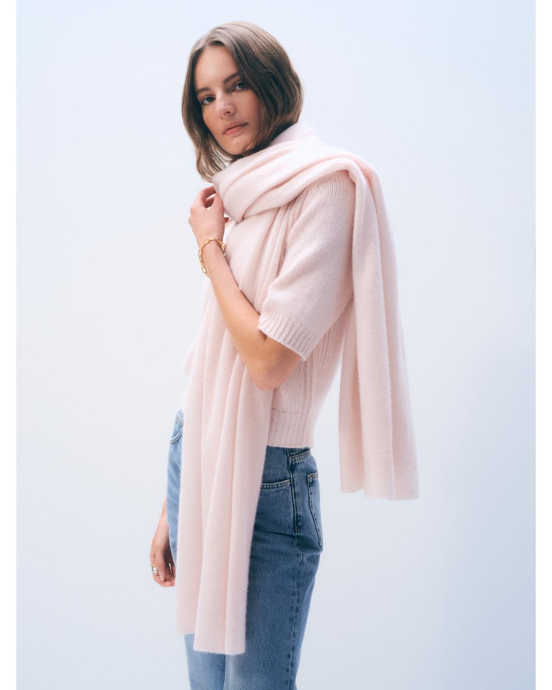 pink cashmere scarf