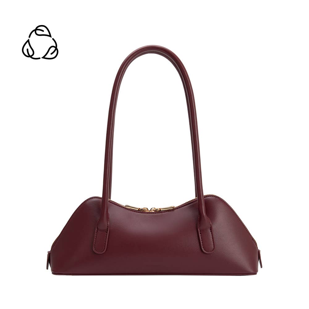 burgundy slim shoulder bag