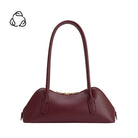 burgundy slim shoulder bag