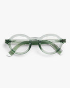 Green round framed eyeglasses for blue light by Barner