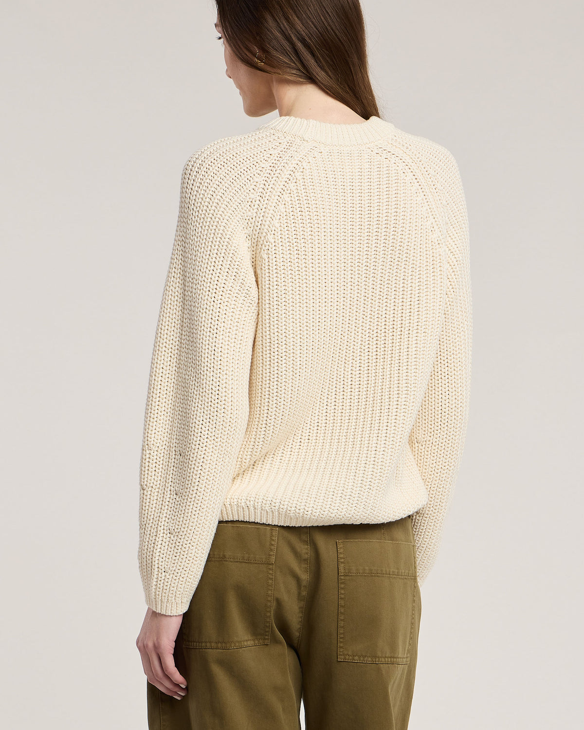 chunky knit cream sweater