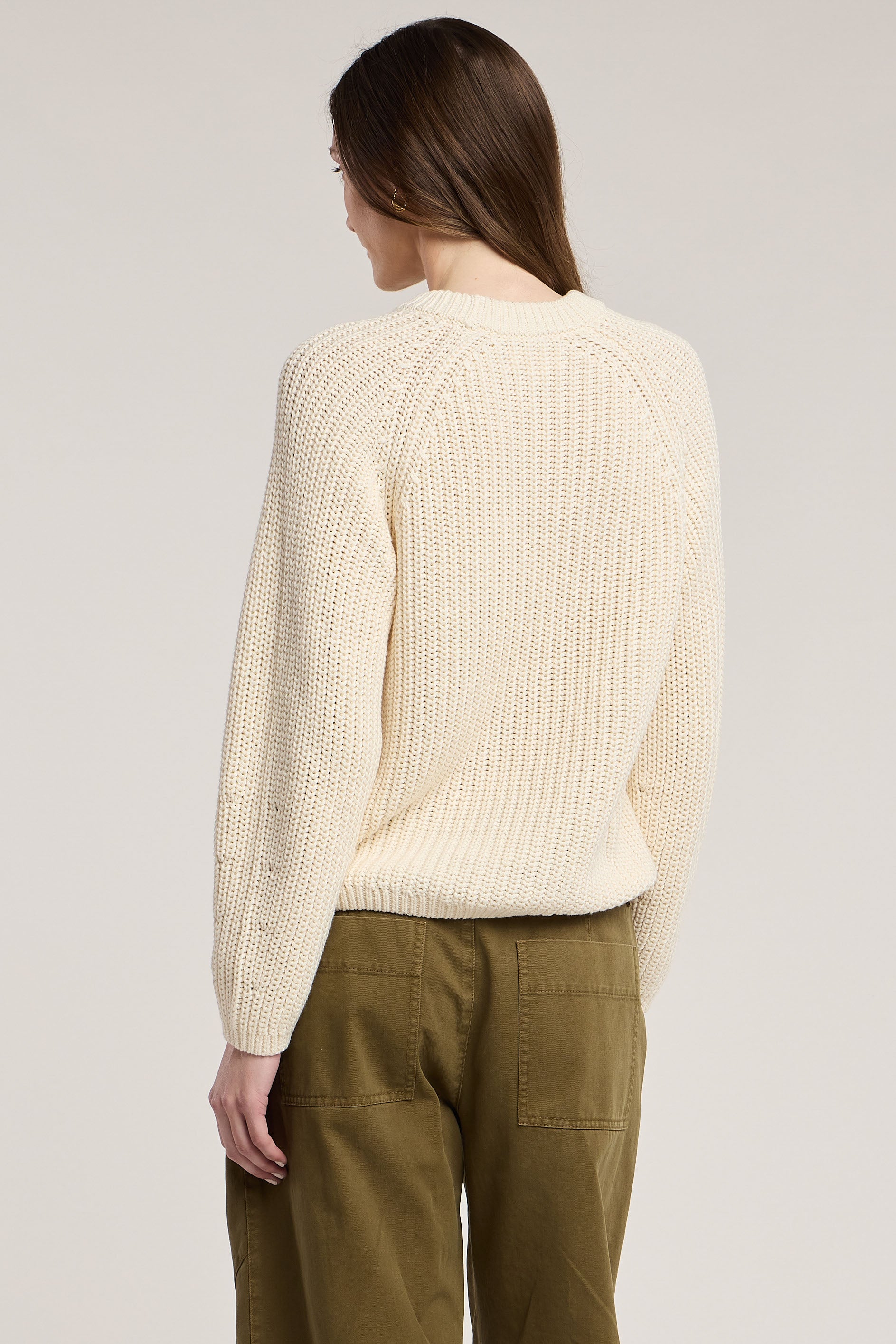 chunky knit cream sweater
