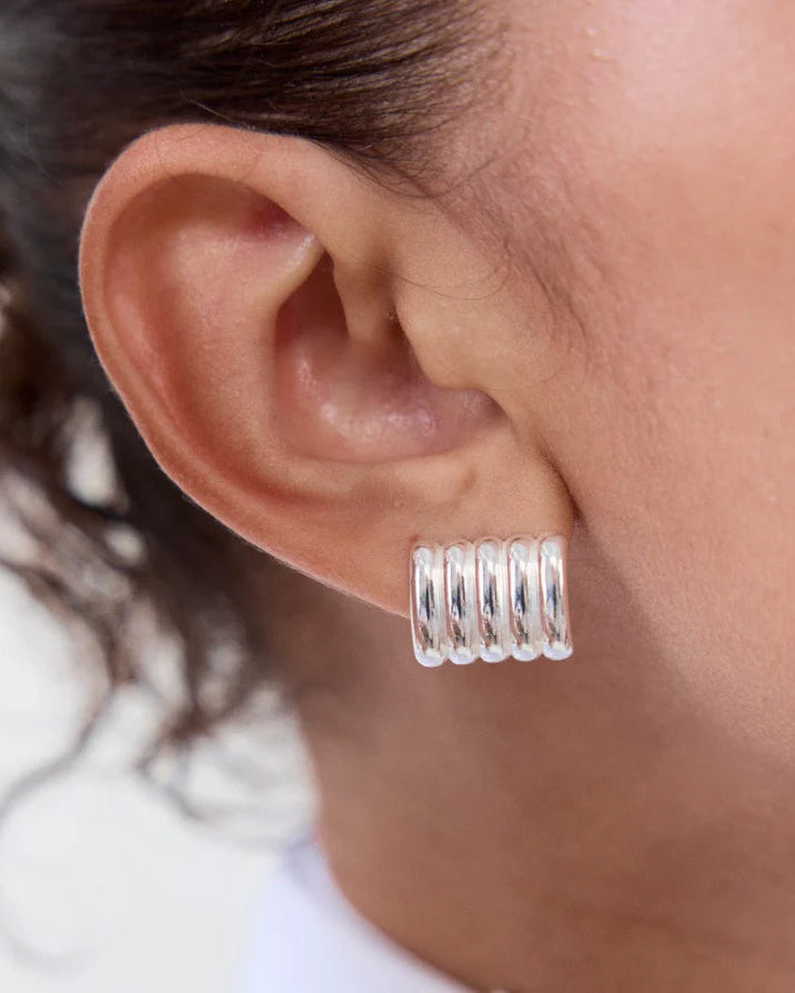 statement silver earrings