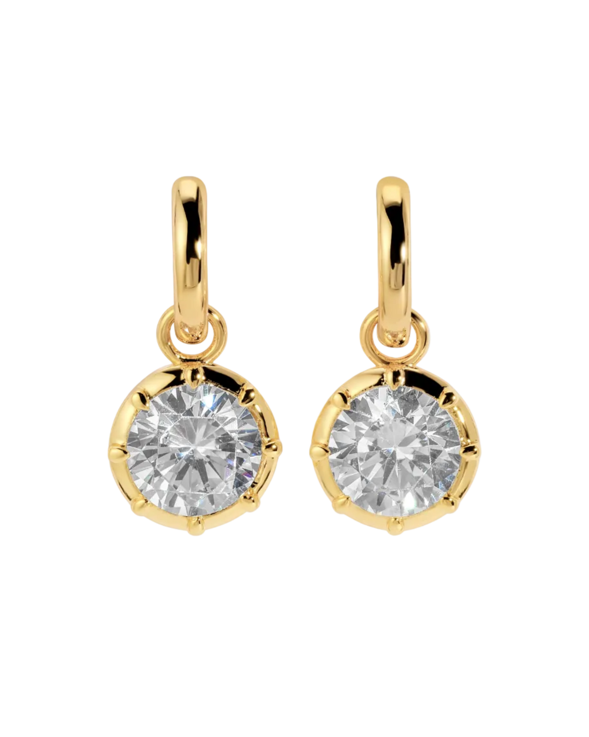 gold diamond drop earring