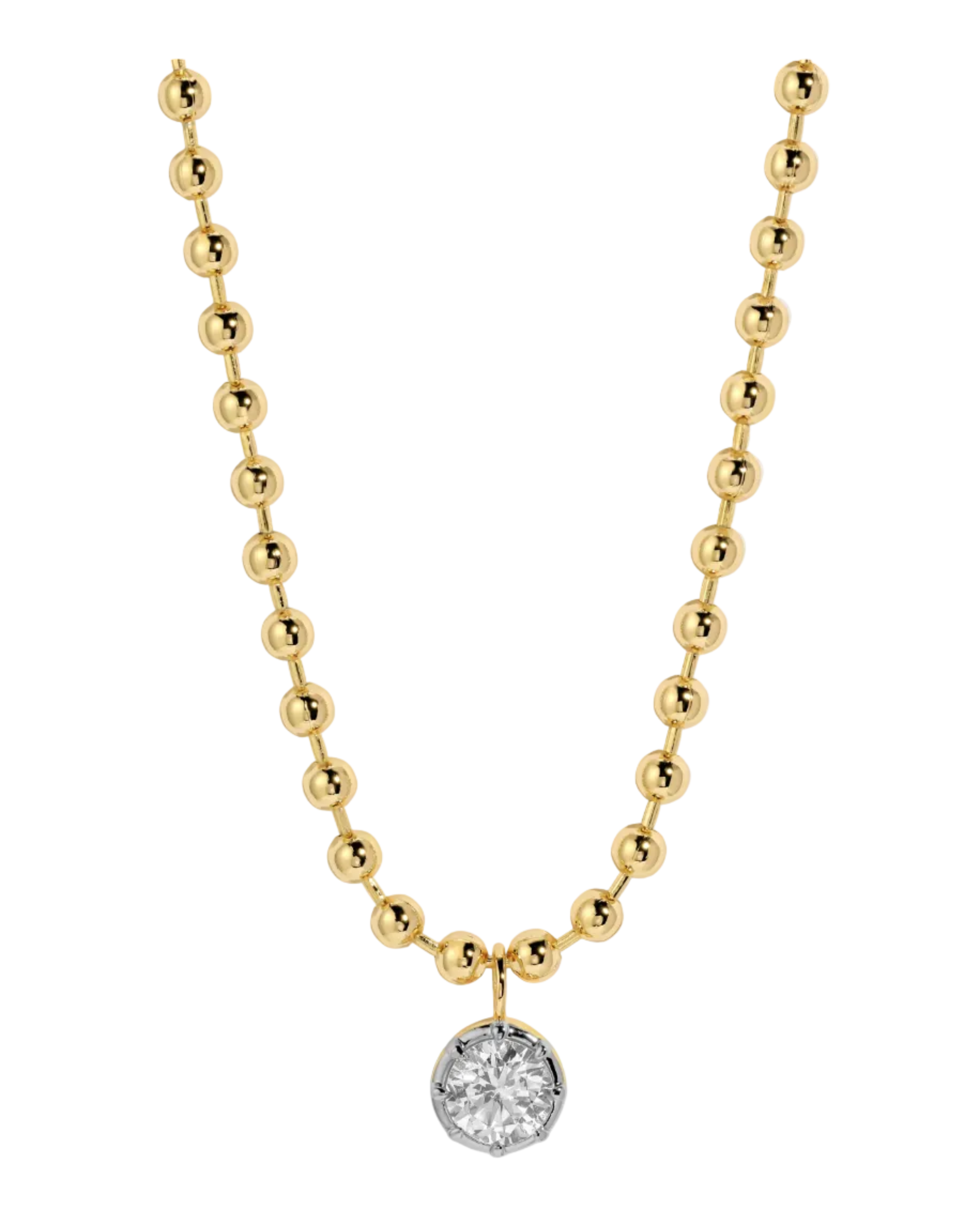 gold necklace with diamond pendant