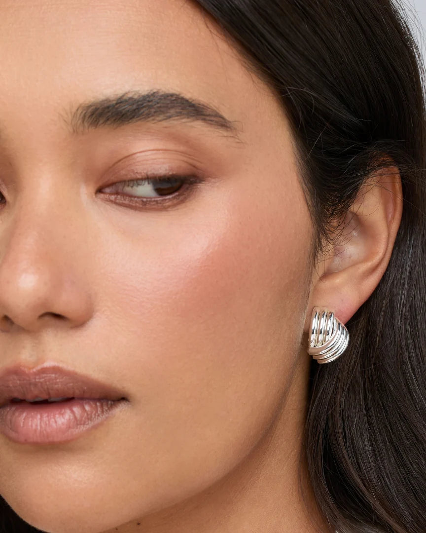 statement silver earrings
