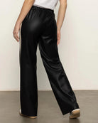 black track pant with white stripe down the side