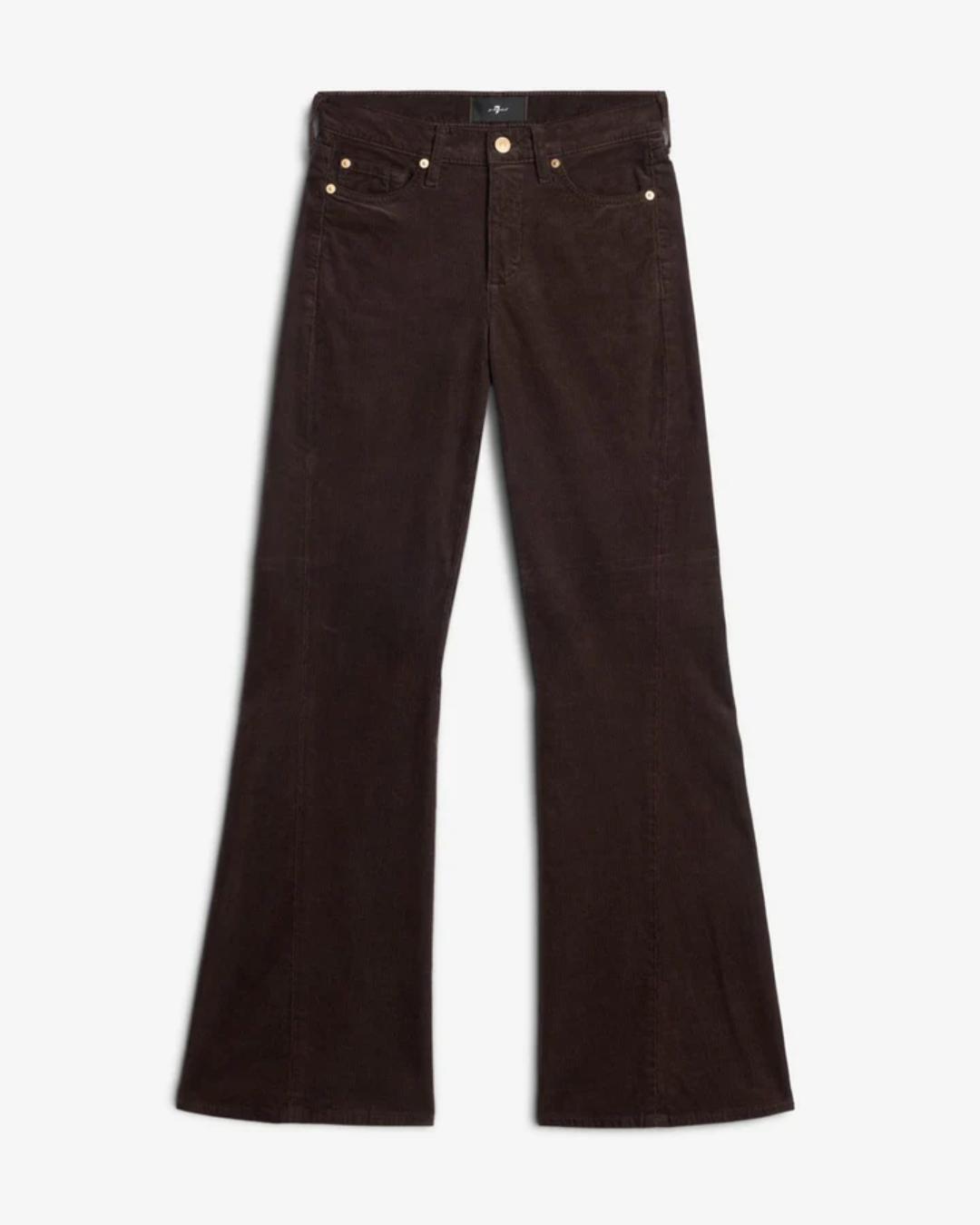 brown corduroy flare pant