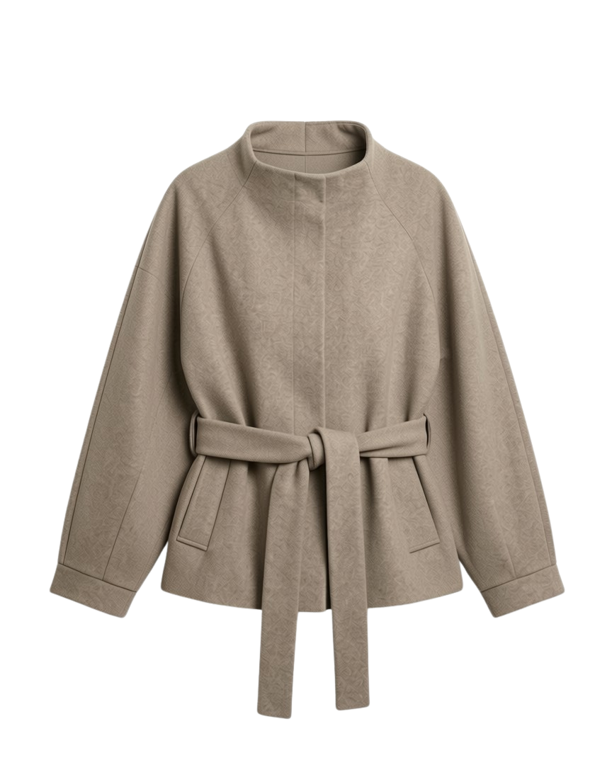 short coat in light brown