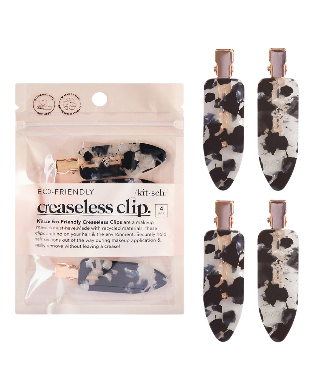 set of tortoise creaseless clips