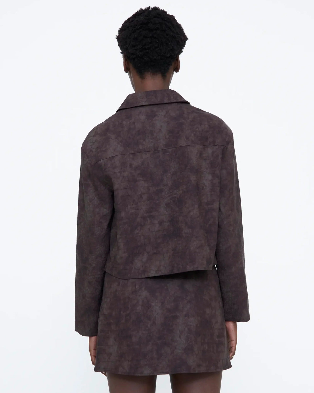 crop brown jacket