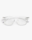 a pair of bold clear eyeglasses for blue light by Barner