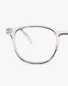 a pair of bold clear eyeglasses for blue light by Barner