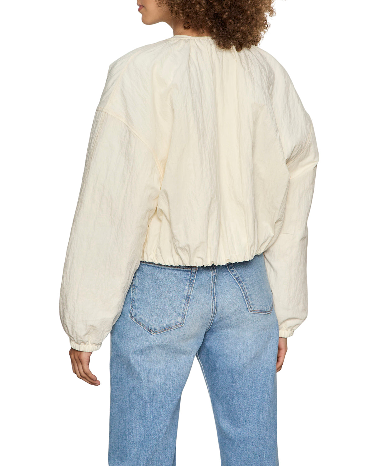 cream parachute bomber jacket