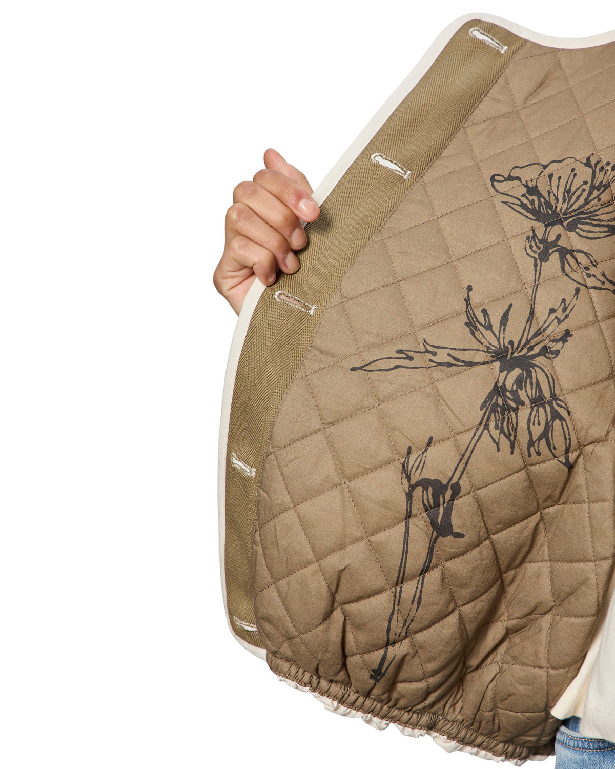 cream parachute bomber jacket