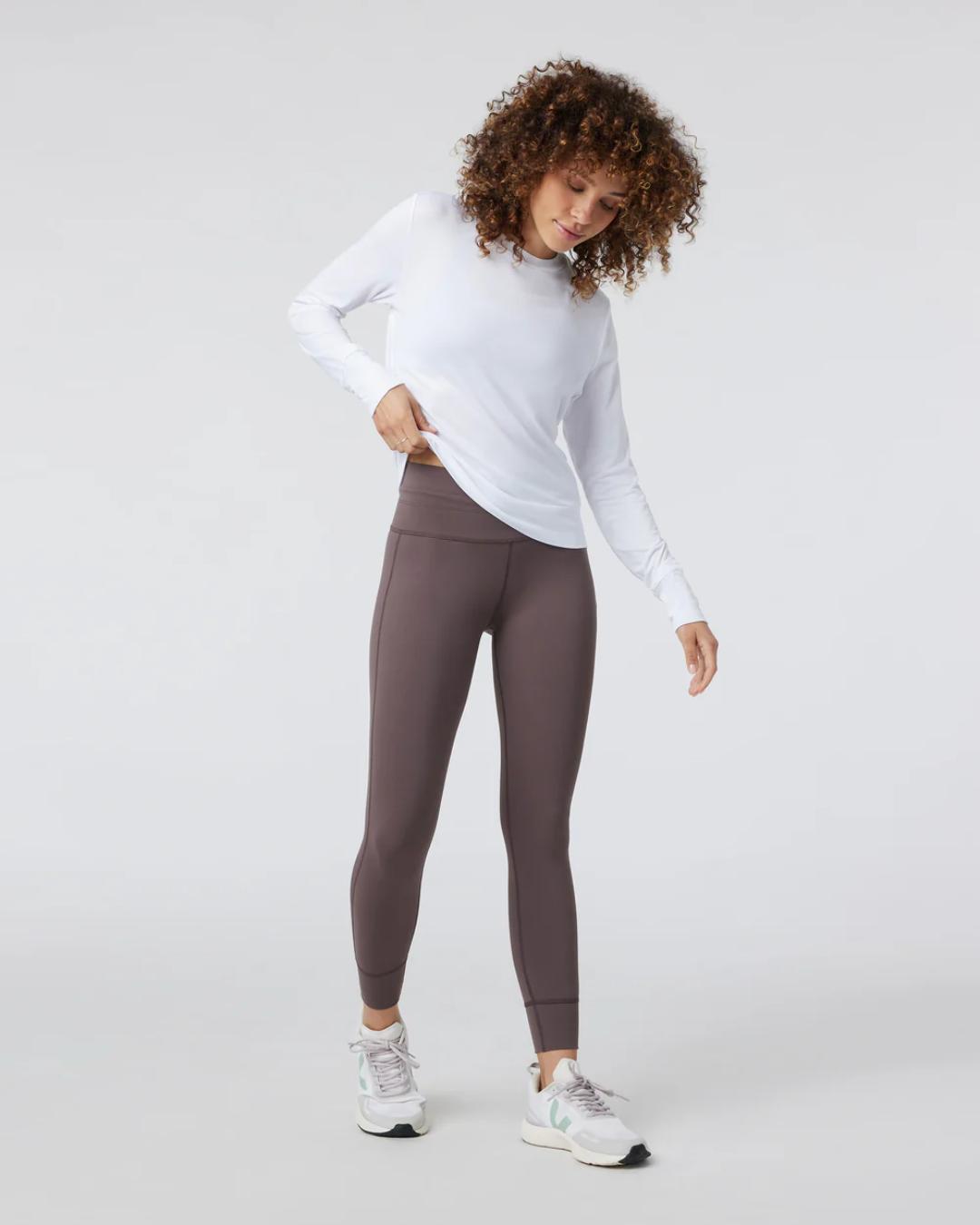 long sleeve white activewear top