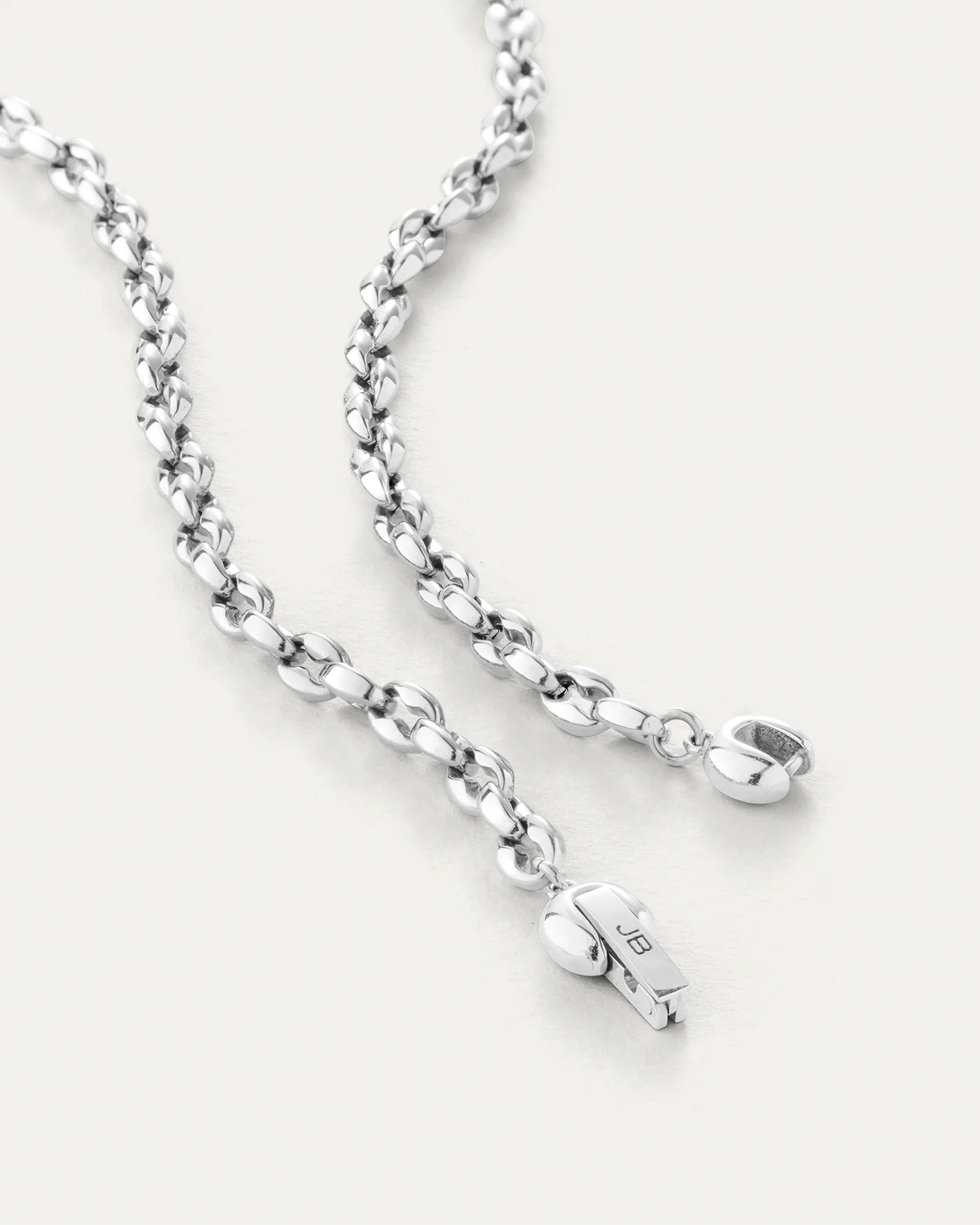 detailed link silver bracelet