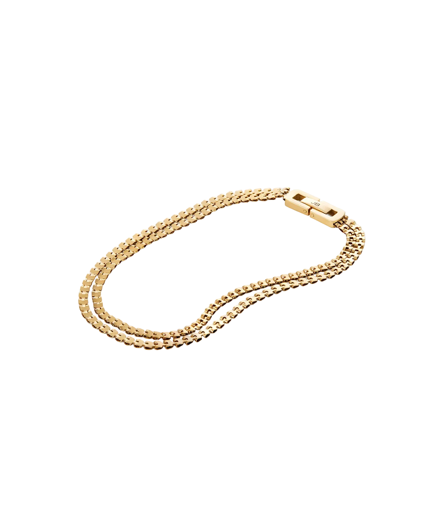 double chain gold anklet