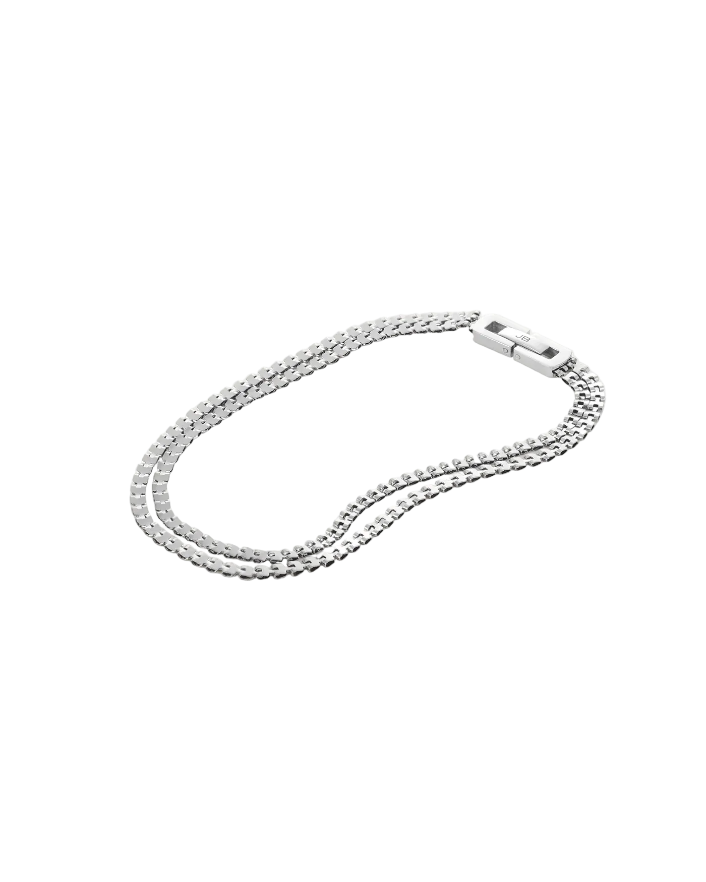 double chain silver anklet