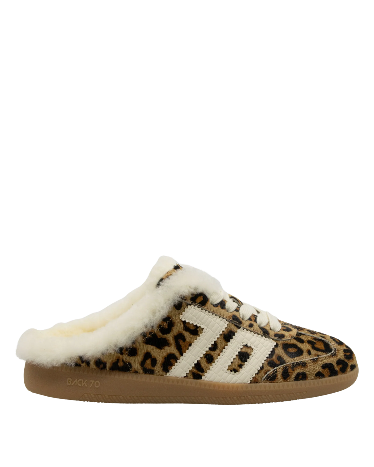 leopard print backless sneaker