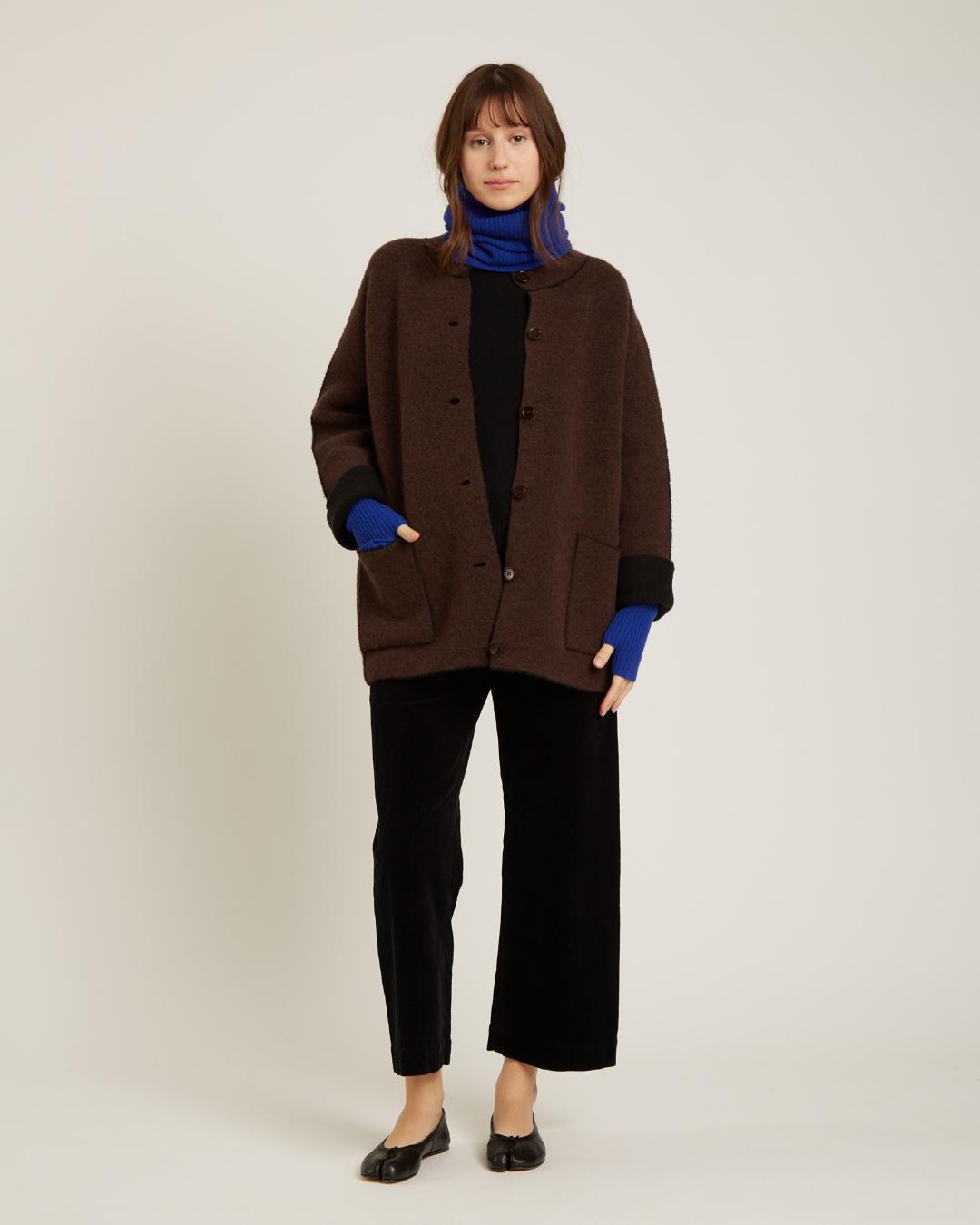 blue ribbed neckwarmer