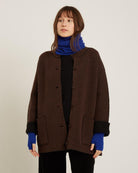 blue ribbed neckwarmer