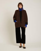 blue ribbed neckwarmer