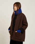 blue ribbed neckwarmer