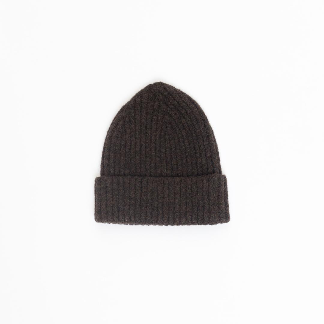 brown knit beanie