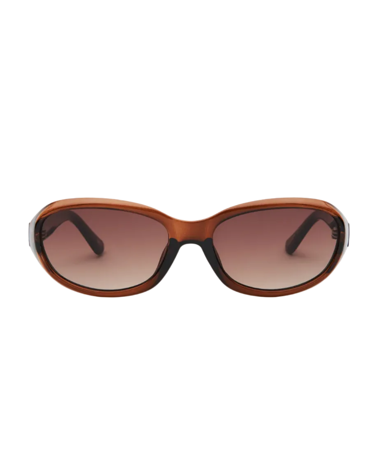 oval sunglasses in brown