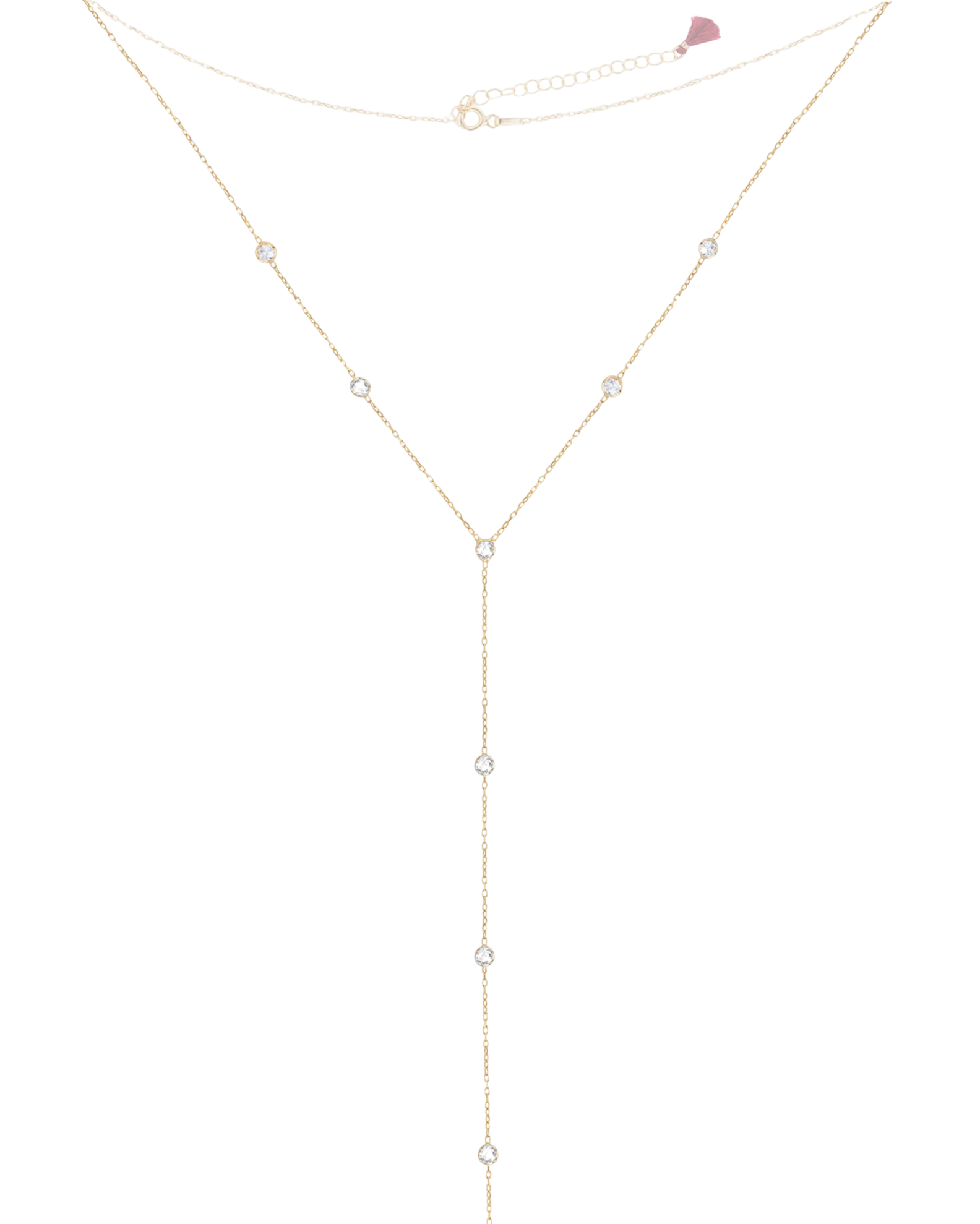 gold and diamond drop necklace