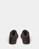 dark brown slip on suede shoe