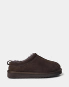dark brown slip on suede shoe