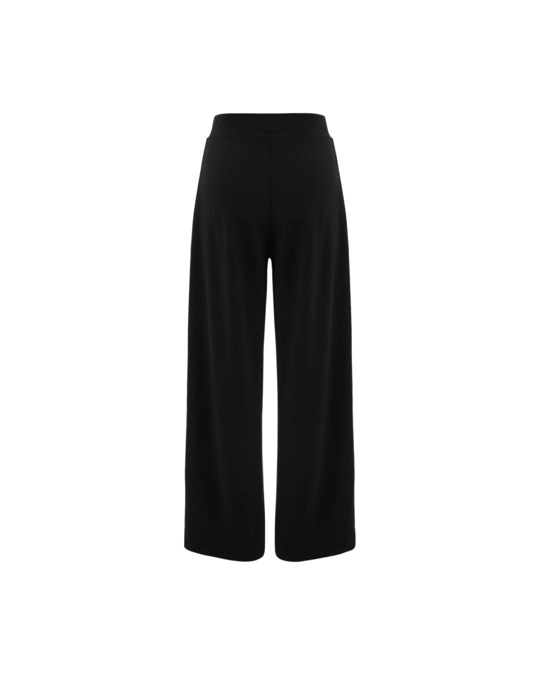 black wide leg track pant
