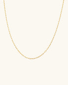 paper clip gold necklace