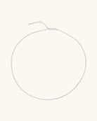 paper clip necklace in silver