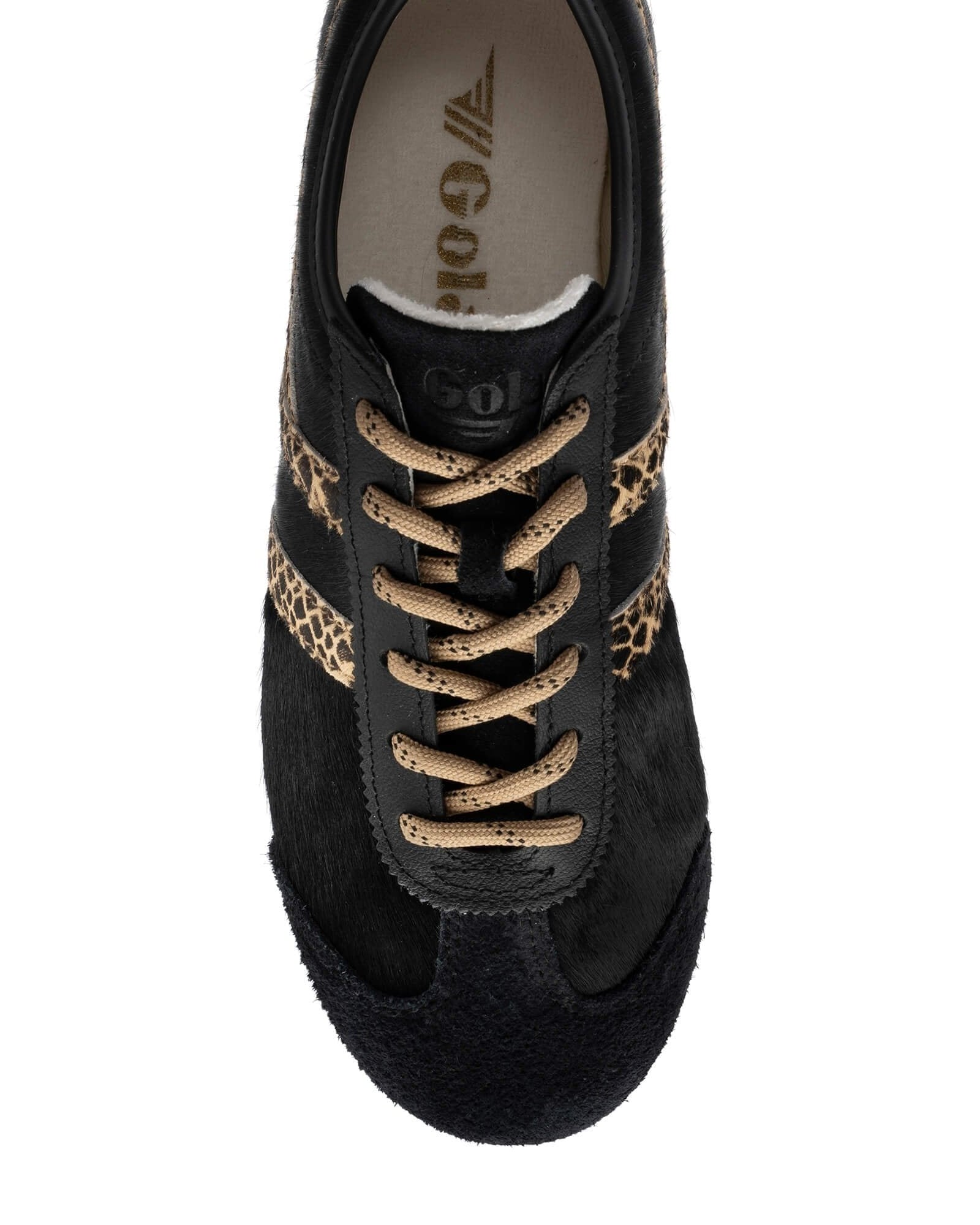 black hair snake skin detail sneaker