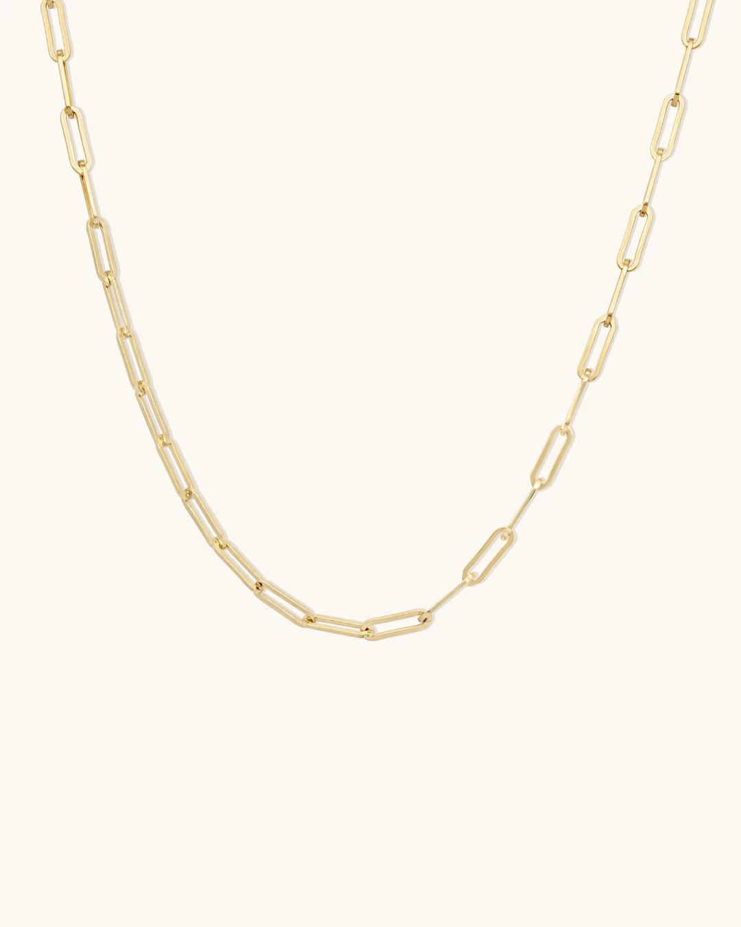chain link gold necklace